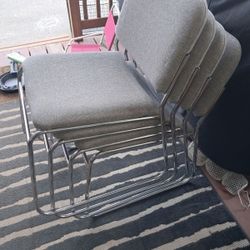 4  Gray Office Chairs