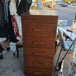 vertical wooden chest of drawers 