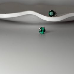 Lab Emerald Earrings