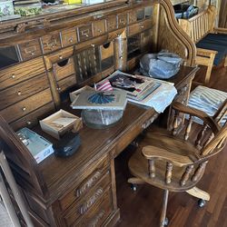 Large wooden desk