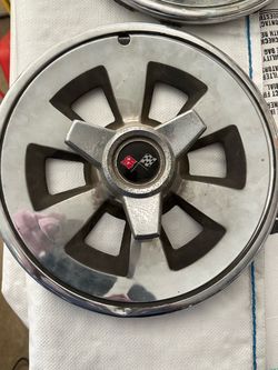 2. Vintage Corvette hubcaps