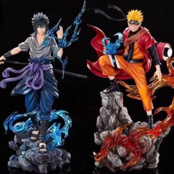 Naruto Anime 10th Anniversary Top Edition Sasuke & Naruto GK Figure Statue Collectible Model Display Gift
