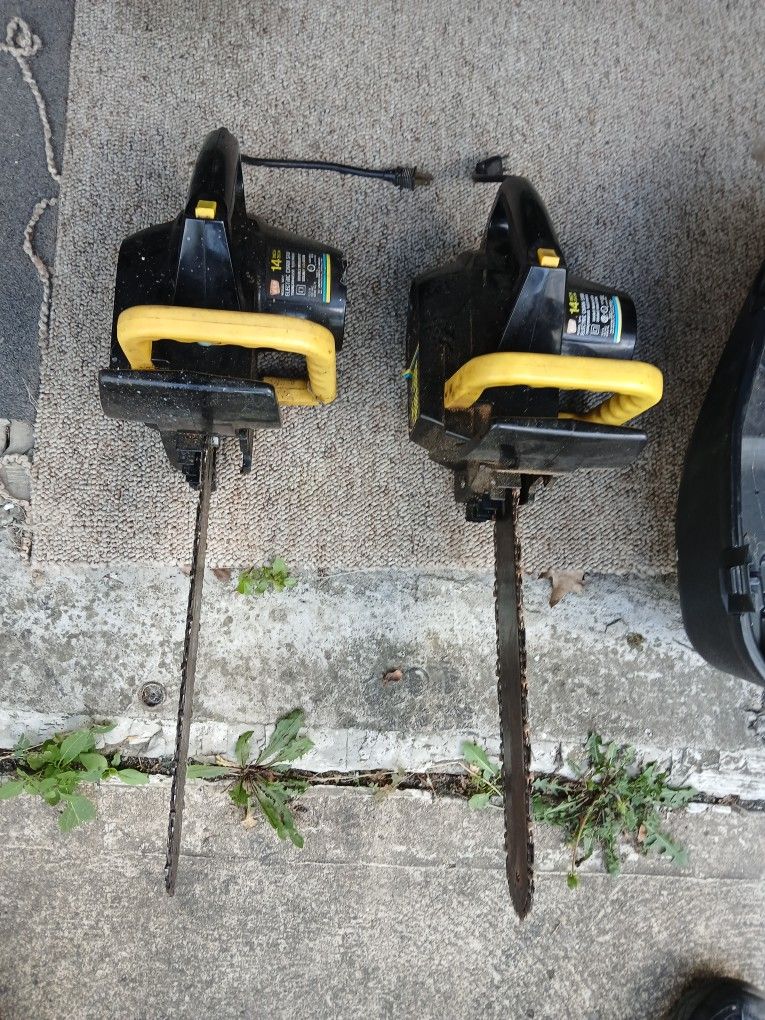 2 Hornet Mark Ii Electric Chainsaws $50