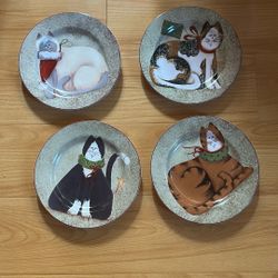 The Sakura Cat Christmas Plates