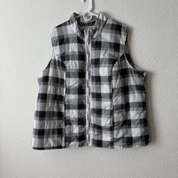Woman Within Plus Size Buffalo Zip Up Front Vest Size 3X