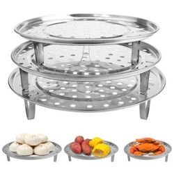 3PCS Steamer Rack~Stainless Steel Canning Racks~Cooking Food Vegetable Steaming Trays~Steaming Stand