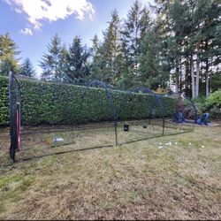 Baseball Batting Cage Net Batting Cages for Backyard Portable Pop Up Cage for Baseball and Softball 30ftx12ftx9ft with Pitching Machine Hole and Detac