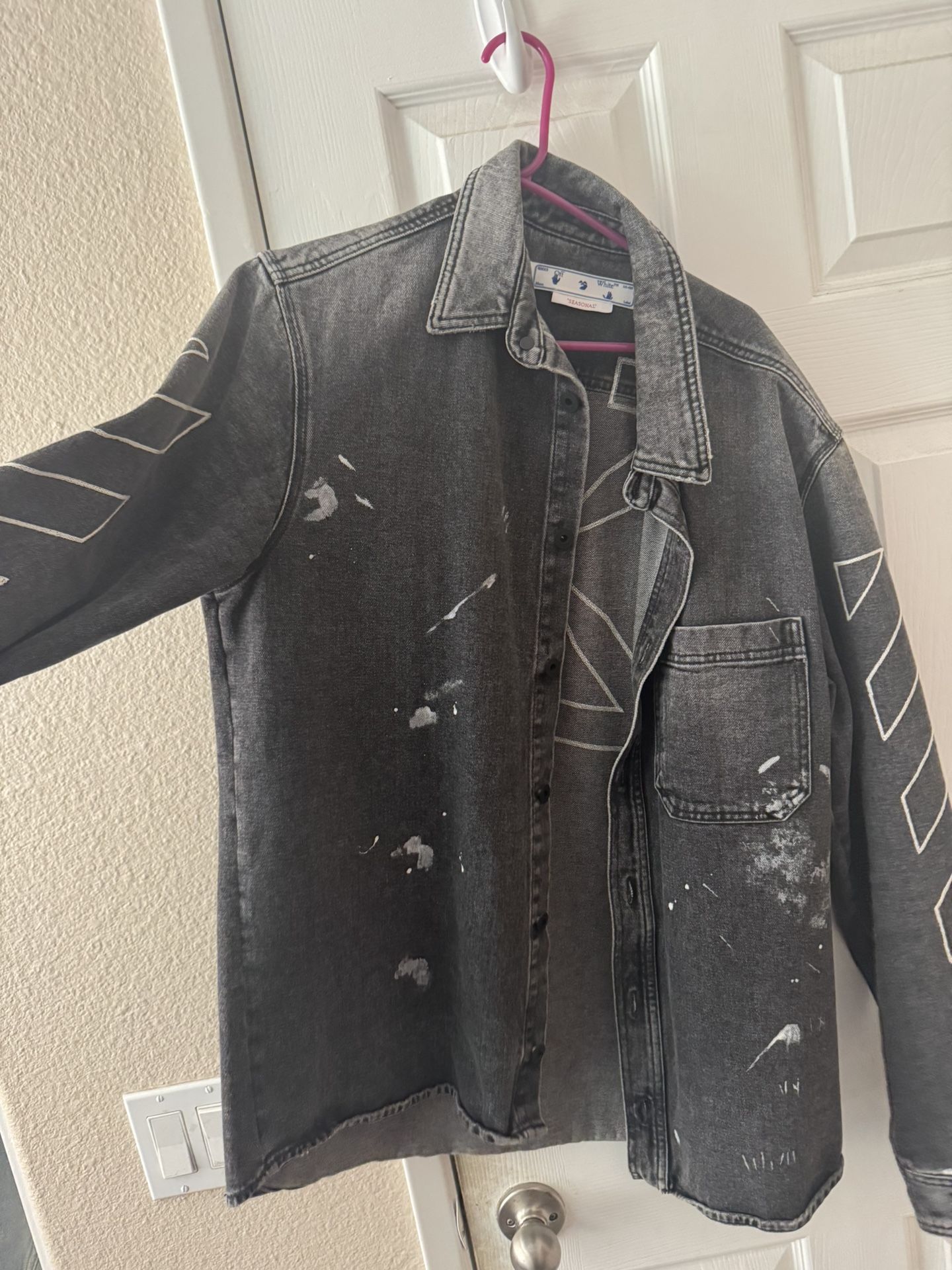 off white denim jacket