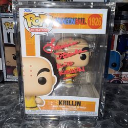 Krillin Funko Pop DBZ #1926 Signed + Cert