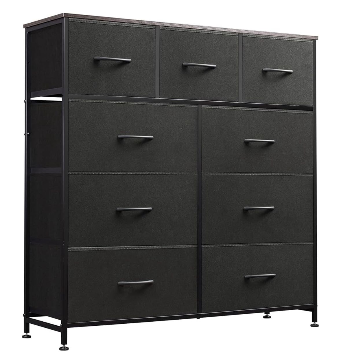 9-Drawer Dresser, Fabric Storage Tower for Bedroom, Tall Chest Organizer BLACK NEW