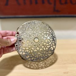 Antique Silver Footed Plate Trivet/Pot Stand/Plant Holder Trivet/Manco Electroplate/Made In England
