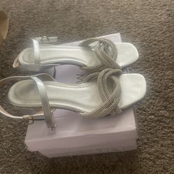 Silver Heels Size 6