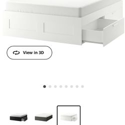 NEW - Unopened Full Size Bed Frame w/ Storage Drawers 