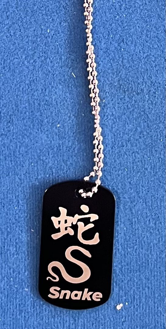 Chinese Zodiac Snake Black Necklace