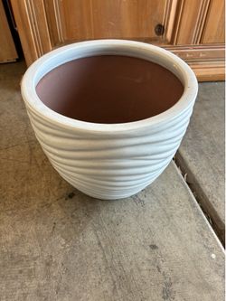 White Ceramic Planter
