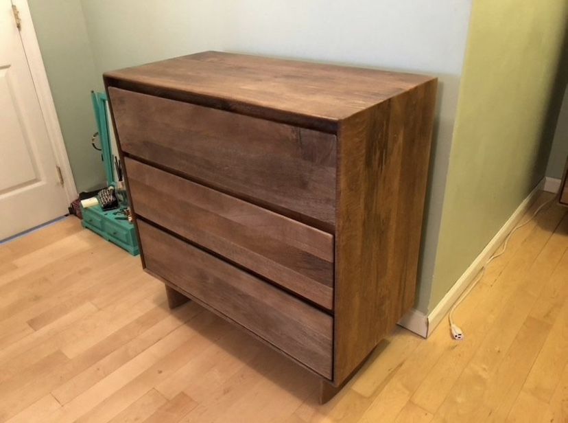 West Elm Anton 3-Drawer Dresser Burnt Wax