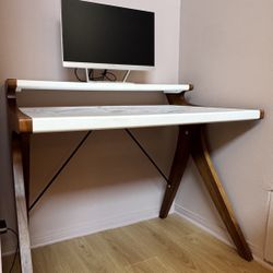 Mid-Century Modern Writing Desk / Table – Solid  Wood