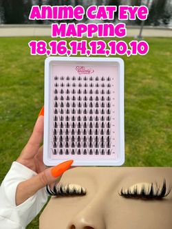 Anime cat eye wispy cluster lashes