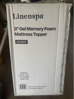 LinenSpa Queen Sz 3” Memory foam topper
