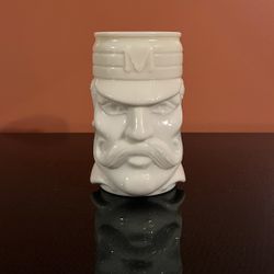 Vintage 1980s Avon Milk Glass Character Mug “Casey At The Bat” 5.75”