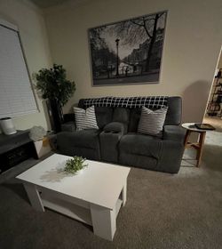 Gray reclining couch