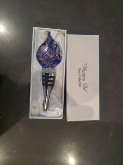 New In Box Murano Art Wine Stopper