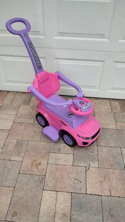 Little Girl Toddler Push Car