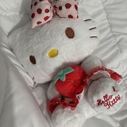 Hello Kitty Strawberry Plush 45CM PRICE NEGOTIABLE 