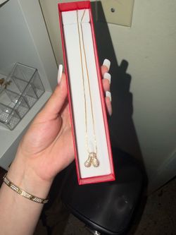 bubble letter A necklace