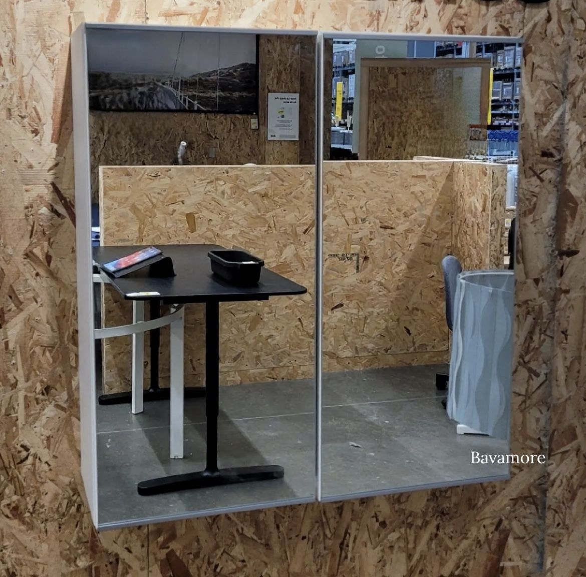 Ikea LILLÅNGEN Mirror Bathroom cabinet with 2 doors, white 202.051.71 NIB