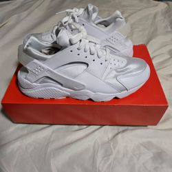 Nike Air Huarache "Triple White / Pure Platinum" - Men's Size 9 (Worn Once w/ Box & Receipt)