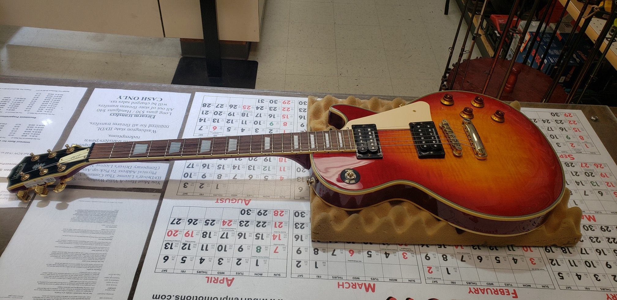 Hohner Professional L59 Fireburst Electric Guitar #23964