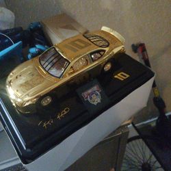 Metal Gold race car collectibles