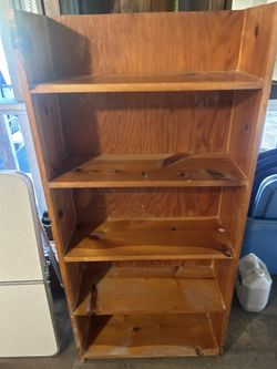 Wood Book Shelf 4ft 5” By 2ft 1”