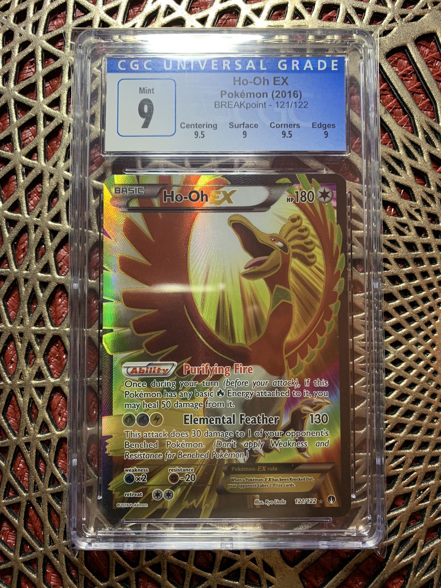 Pokemon Ho-Oh EX Full Art 121/122 Breakpoint 