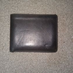 Mens Black Leather Coach Bifold Wallet