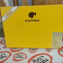 Cohiba Cuban Yellow Cigar Wood Box 