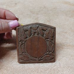 Hand carved wooden trinket