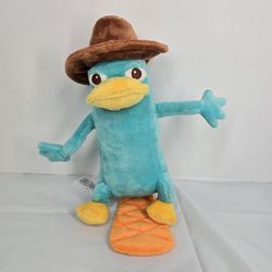 Disney Store Phineas and Ferb Agent Perry the Platypus 10" Plush Stuffed Animal