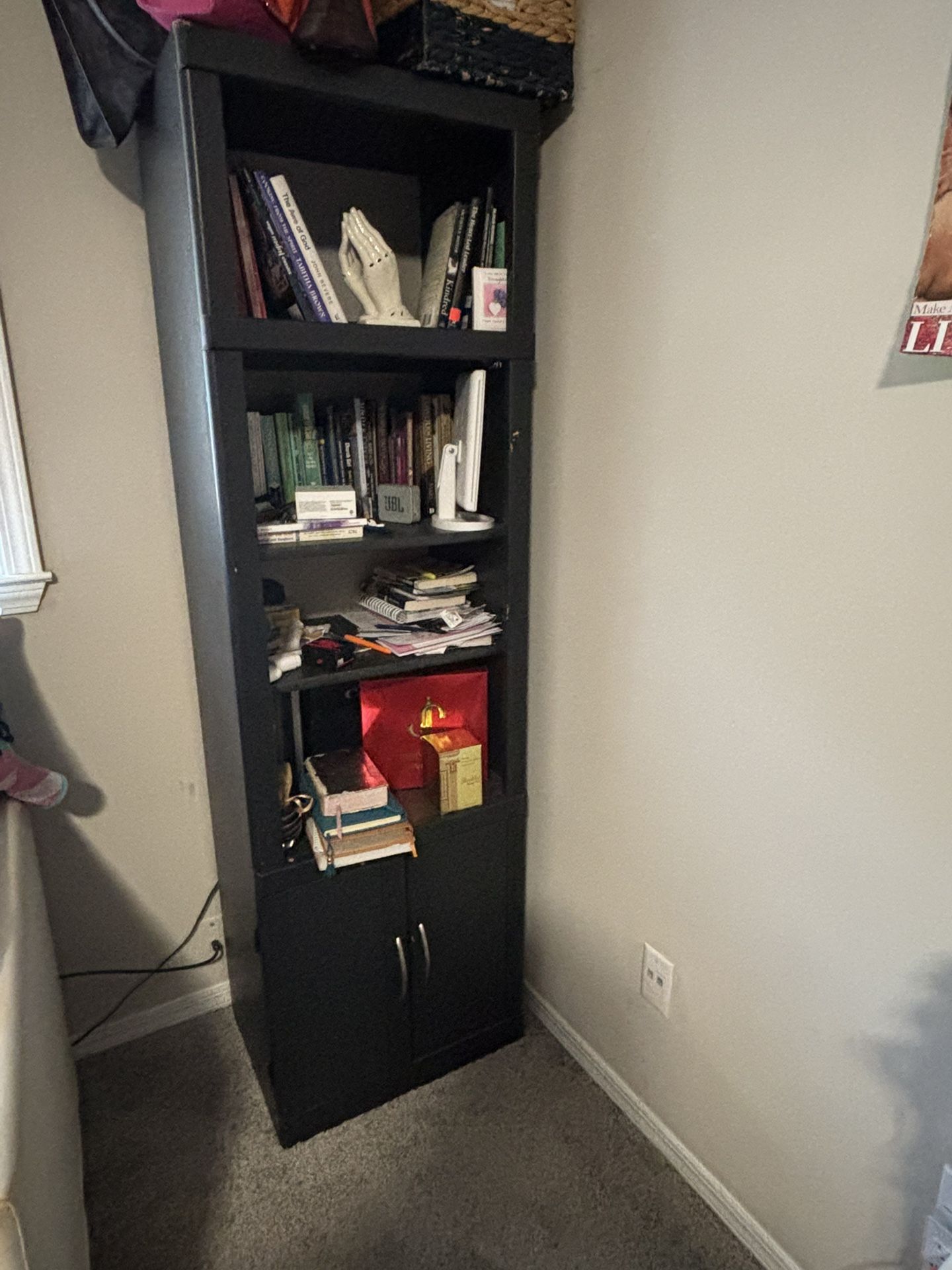 Tall Black Bookshelf