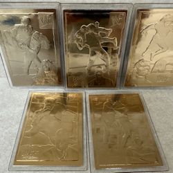 Danbury Mint 22K Gold WWF Cards