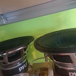2 Pyle 10 Inch 1200W Subwoofers. 