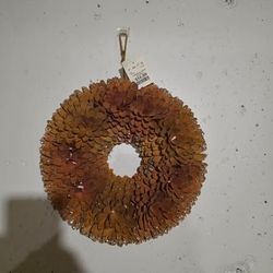 Wooden Floral Fall Wreath — Autumn Door Decor