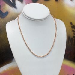 14k Bead Rose Gold 