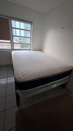 Queen bed with thick mattress