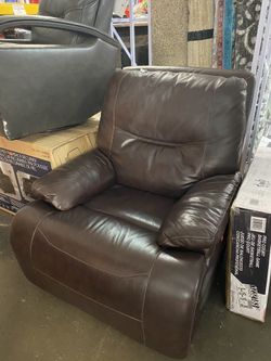 Leather recliner