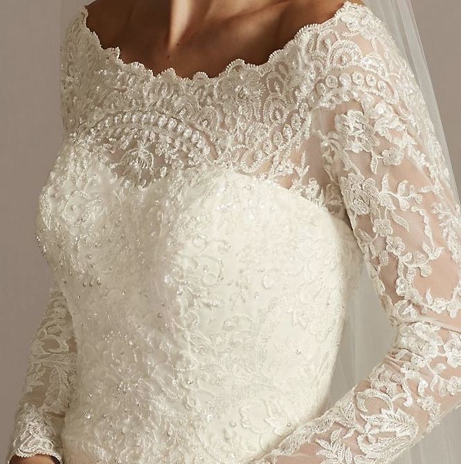 TIME TO MARRY In This Elegant Ivory  Off The Shoulder Wedding  Dress