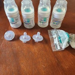 Phillips Anti Colic Avent Baby Bottles With Pacifiers