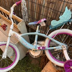 Huffy Disney Frozen Bike, 16" Wheels, Ages 4+, Doll Seat, Training Wheels