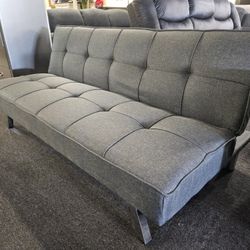 Brand New 71" x 44" Gray Linen Sofa Futon